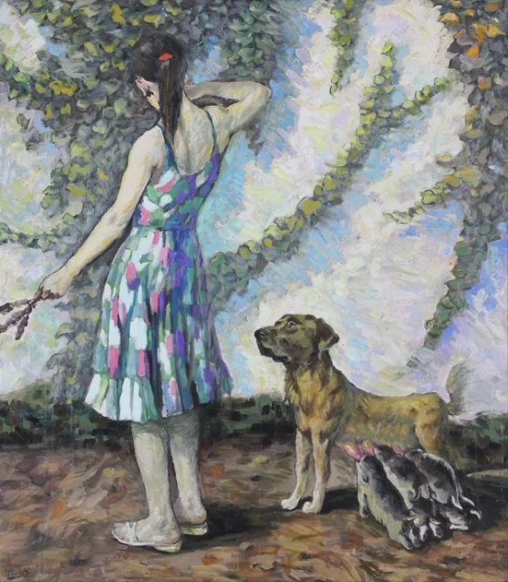 浓郁鲜明的东方格调——侯业油画作品欣赏(图2) 浓郁鲜明的东方格调——侯业油画作品欣赏(图2)