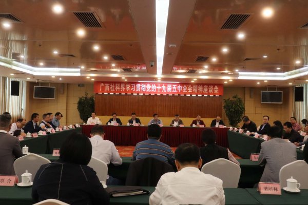 广西社科联召开社科界学习贯彻党的十九届五中全会精神座谈会