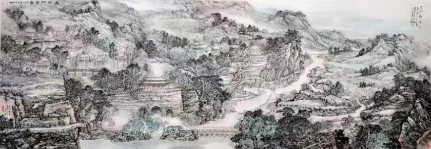 庆祝北京中轴线申遗成功暨京城名胜书画展(图6) 庆祝北京中轴线申遗成功暨京城名胜书画展(图6)