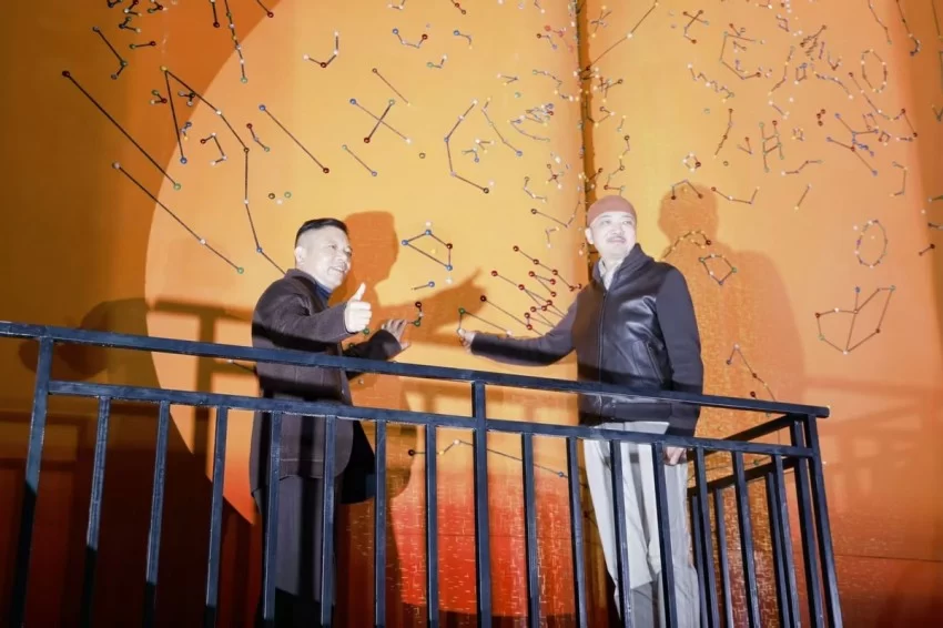 用传承技艺描绘北京中轴线, 巨幅漆画问世于正阳门,三幅知名中轴线画作同时亮相(图5) 巨幅漆画问世于正阳门,三幅知名中轴线画作同时亮相(图5)