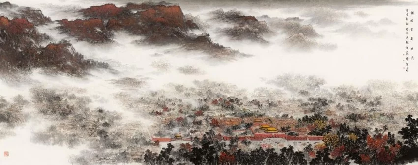庆祝建党104周年——杨留义城市山水画作品展在京举办(图14)